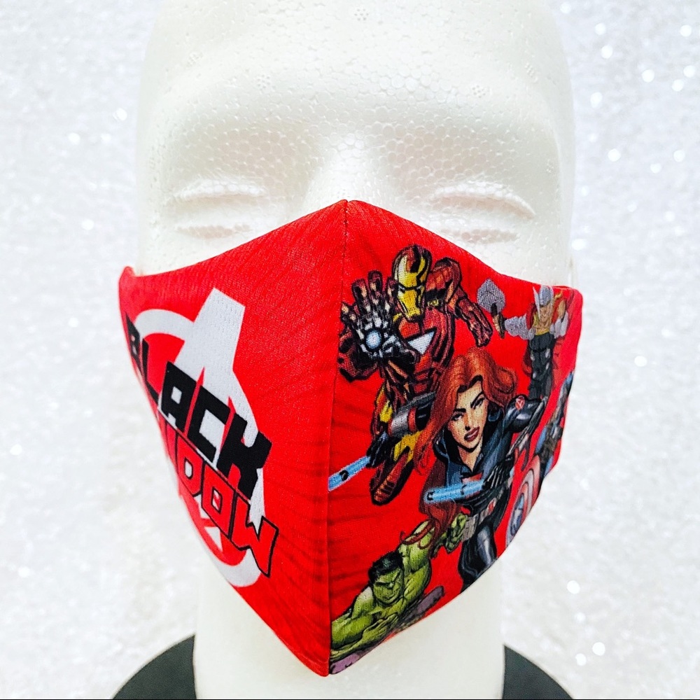black widow avengers adult face mask